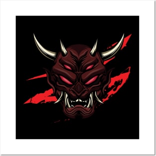 Devil Oni Mask Posters and Art